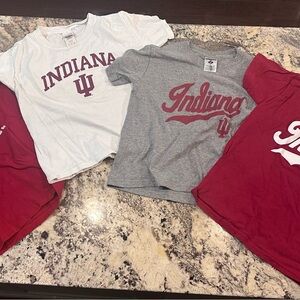 4- Indiana (IU) Kids T-Shirt Set - White, Gray, Red
